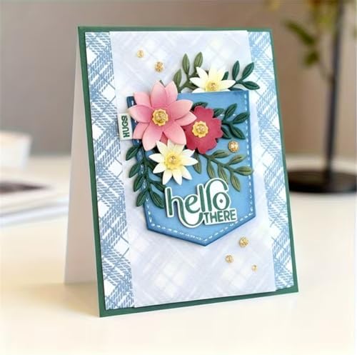 Cutting Dies Metal Stencils Scrapbooking Tools DIY Embossing Template for Paper Card Making Album Arts Crafts Supplies (Glasses Pocket Frame-12x8.6cm)