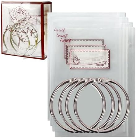 Embroidery Threads Cross Stitch Floss Bag Organizer 5.12 x 3.6 inch - 200 Pack with 4 Rings