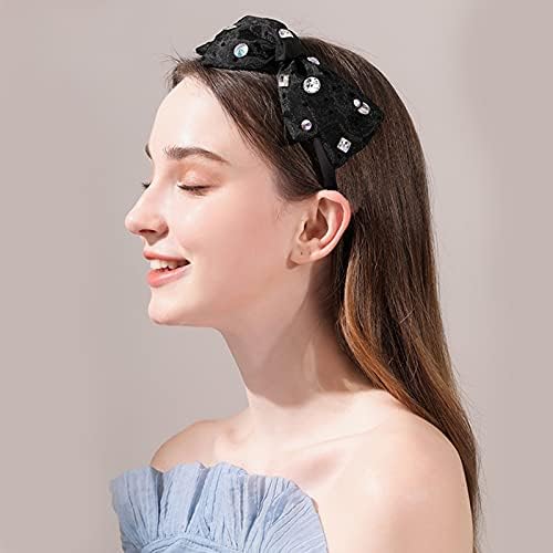 20 PCS Black Satin Covered Headbands for Girls Women Christmas Plain DIY Craft Head bands Plastic Thin Headband for Women(Black)