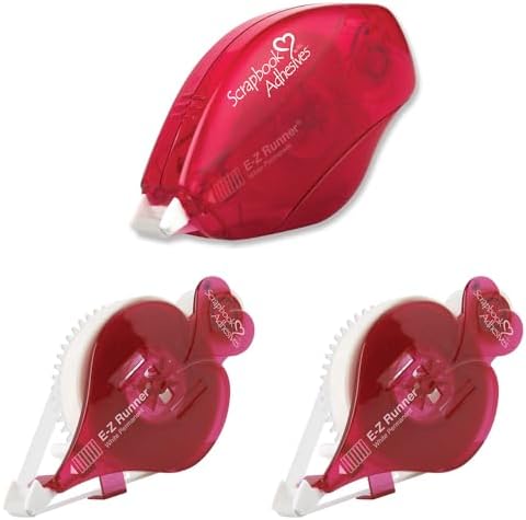 Scrapbook Adhesives by 3L 3L Scrapbook Adhesives E-Z Runner Permanent Refillable Dispenser, Value Pack, Dispenser + 2 Refill Cartridges