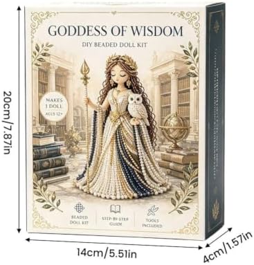  Divine Goddess DIY Beaded Doll Kit, Craft for Adults with Tools (Style E)