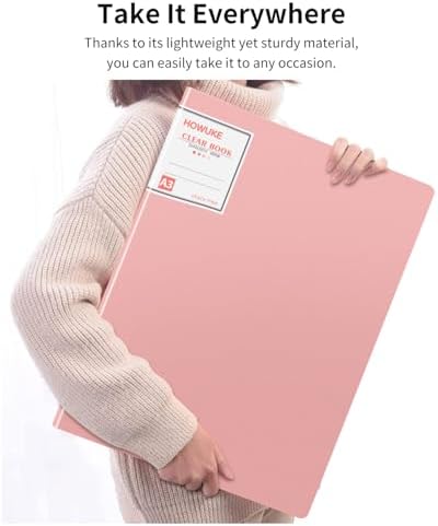 A3 Diamond Painting Storage Book, 60 Views Art Portfolio Presentations Folder with 30 Pages Protectors, 17.3x12.8in