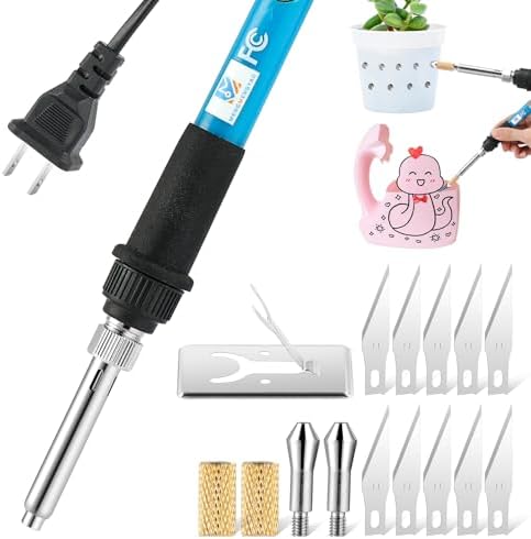 Electric Hot Knife Plastic Cutter Hot Knife Foam Cutter Tool Plant Pot Perforator Hole Heat Knife for Manual Household Cutter Plastic Flowerpot DIY Hand Planting Tools