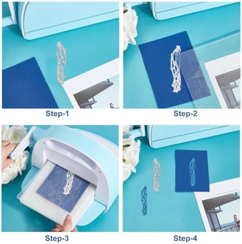 BENECREAT Geometric Shaped Carbon Steel Cutting Dies, Border Theme Pattern Embossing Stencils Template for Making Photo Decorative Paper Scrapbooking, 0.08cm Thick