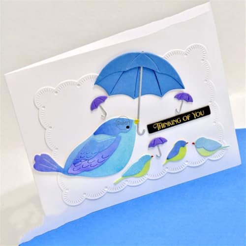 Patchwork Umbrella Metal Cutting Dies for Card Making