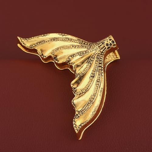 Vintage Crocodile Head Journal Clip - 3.4 Inch Heavy Duty Alligator Metal Book Clip Pin, Solid Decorative Bookmark Paper Organizer Notebook Holder Planner for Home Office Desk