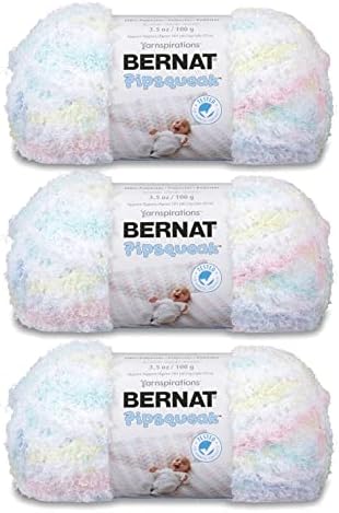 Bernat Pipsqueak Baby Yarn for Crocheting Soft, Baby Baby Print, 3-Pack