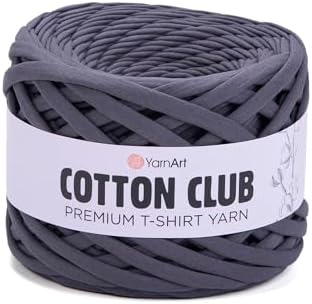 YARNART Cotton Elastic Fabric Spaghetti Premium T-Shirt Knitting Yarn for Bag Basket Cushion Crocheting Projects and Home Decor, Super Bulky -6- (Pack of 1) (7301)