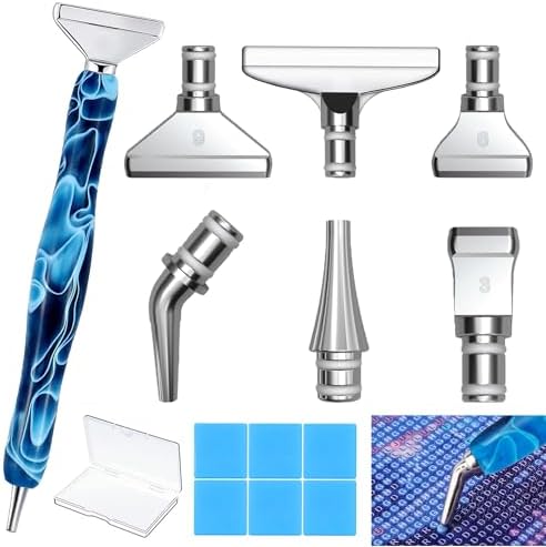Heyseri Diamond Painting Pens, “Classic Wax Stylus” Diamond Art Pen, Gem Painting Tools Accessories, Gem Art Pen with Metal Tips for 5D Craft Nail