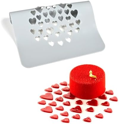 2pcs/lot Lace Embossing Silicone Mold Hollow Out Heart-Shaped