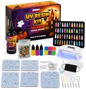 ESAM Group Halloween UV Resin Jewelry Kit for Kids, Teens & Beginners
