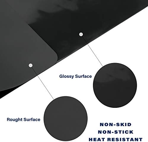 Gartful X-Large Silicone Sheet for Resin, 23.6"x15.7" Black Jewelry Casting Molds Mat, Premium Silicone Placemat, Reusable, Nonstick, Countertop Protector, Multipurpose Mat, 2 PCS