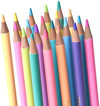 12 Macaron Colored Pencils Oil Based, Pre-sharpened Wooden Color Pencils
