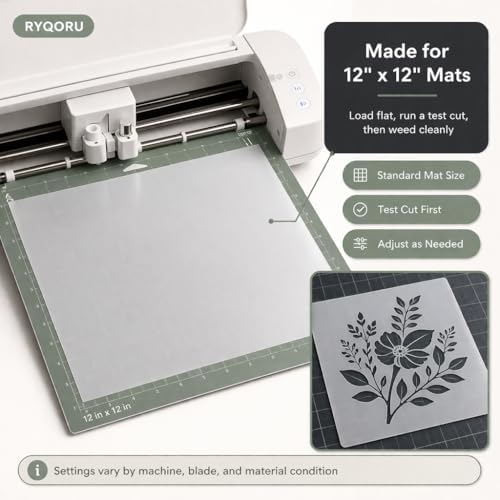 Blank Mylar Stencil Sheets, 10 Pack, 12 x 12 Inch, 7 Mil PET Plastic