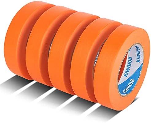 Orange Painters Tape,1 inch x 60 Yards x 5 Rolls (300 Yards Total)