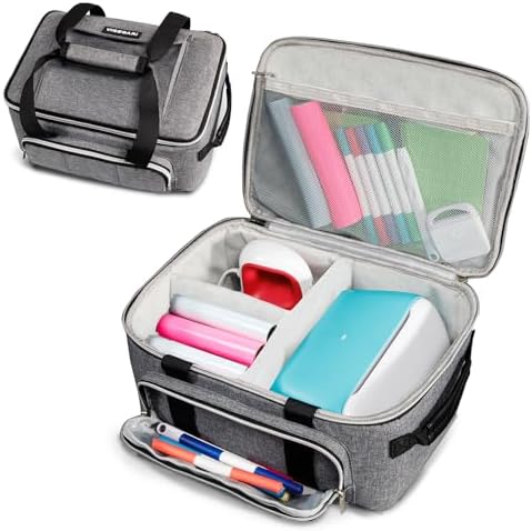 Carrying Case for Cricutt Joy, Portable Craft Storage Bag Organizer with Pockets for Tools and Accessories