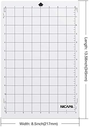 Standard Grip Cutting Mat for Silhouette Portrait(8x12 inch 3 Mats) Standard Adhesive Sticky Quilting Cut Mats Replacement Accessories for Silhouette Portrait