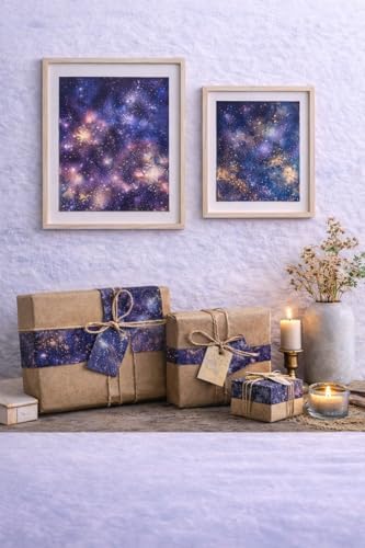 Galaxy Scrapbook Paper 6x6, 12 Cosmic Designs, Acid-Free 160gsm Single-Sided Decorative Craft Paper for Scrapbooking, Journaling, Card Making & DIY Crafts-24 Sheets