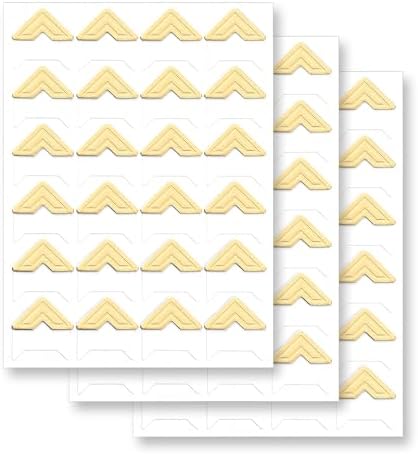 360 Pcs Photo Corners for Scrapbooking, Gold Photo Corner Stickers, Acid Free Picture Corners Self-Adhesive for Scrapbooking, Photo Corners for DIY Scrapbook, Photo Album, Memory Books, Diary