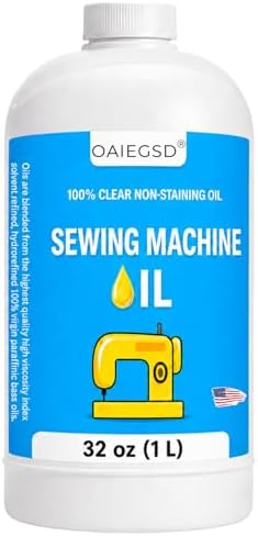 OAIEGSD 32oz Fine Light Sewing Machine Oil and Lubricant, Clear & Odorless