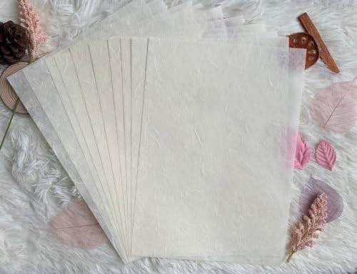 A5 50 Sheets Natural Fiber Mulberry Tree, Mulberry paper Sheets Square Origami, Arts Folding Craft, Decoration, Paper for DIY Crafts. 8.3" x 5.8" (Pastel Tone, A5)