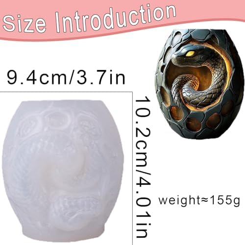 Snake Egg Epoxy Resin Molds Silicone, Animal Planters Candle Molds