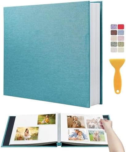 Large Photo Album Self Adhesive Scrapbook, 30 Sheets/ 60 Pages Photo Book for 4x6, 5x7, 8x10 Pictures, DIY Album for Birthday Gifts for Women Mom Wedding Baby Family Travel