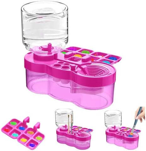 Upgraded Paint Brush Cleaner Tool,Brush Rinser Cup Painting Running Water Circulation Art Supplies for Acrylic,Watercolor and Water Based Creative Gift for Adult Artist Beginner and Painter