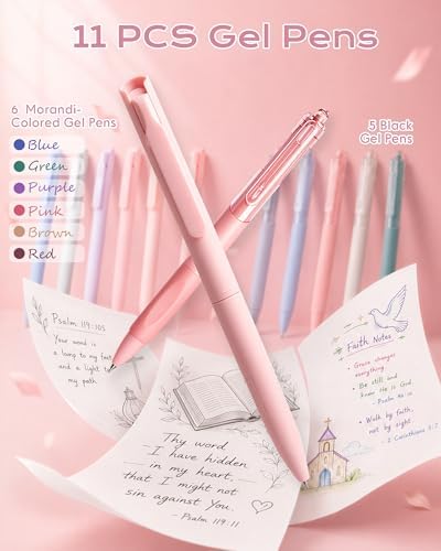 XKDOUS 40 Bible Study Kit, Journaling Supplies for Women with Case, Pink