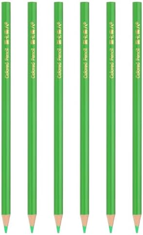 PATIKIL Grass Green Colored Pencils Set,6 Pcs Oil Color Pencils Wooden Coloring Drawing Pencil for Artists Art Painting
