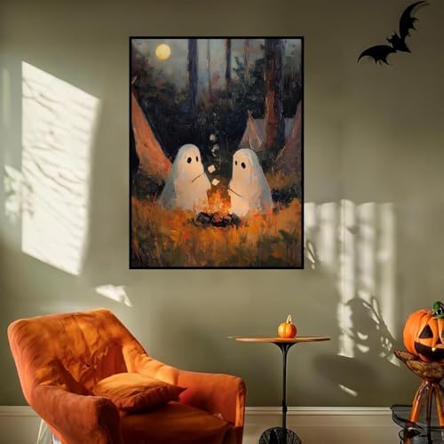 ijbnhd Halloween Diamond Painting Kits for Adults Ghost 12x16inch