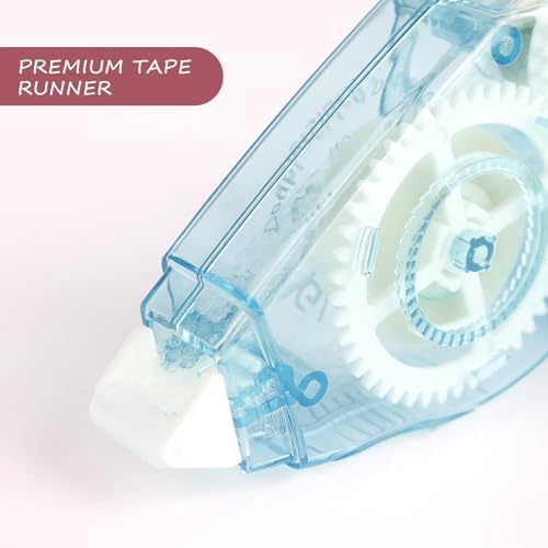 LONGKEY 8 Pack Scrapbook Tape Double Sided Tape Roller for Craft