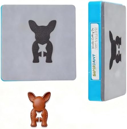 SUPERDANT Bread Bag Clip Leather Die Dog Shape Wooden Die Cutter Animal Leathers Cutting Dies DIY Art Crafts Leathers Craft Punch Tool for Men Women Leather Making for Handmade Lover Gifts
