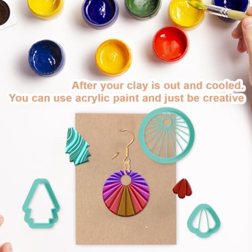 22Pcs Geometry Polymer Clay Cutters Boho Clay Earrings Cutters