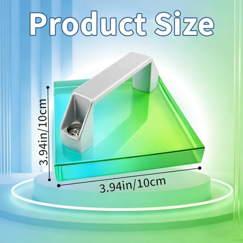 HTV DTF Cooling Block for Heat Press with Handle– 4"×4" Heat Transfer Vinyl Cooling Tool for T-Shirt, Sublimation Paper, DTF Film, and Iron-On Vinyl Projects