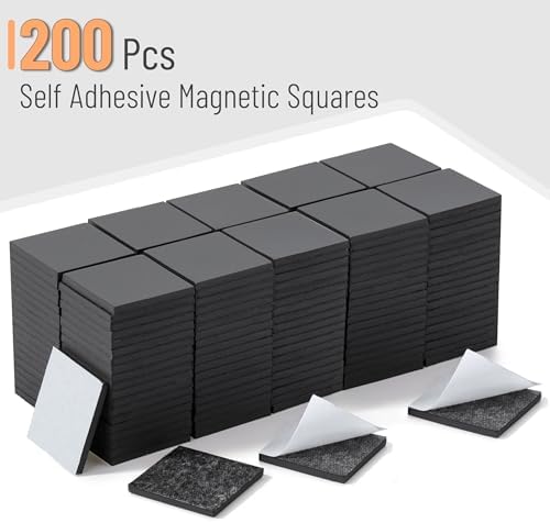 Mr. Pen- Self Adhesive Magnet Square, 200 pcs, Flexible and Extra Thin