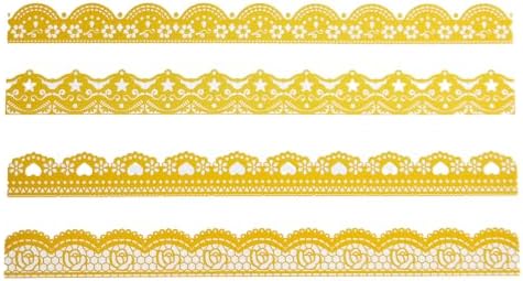 200 Pcs Colorful PET Lace Border Stickers for Toploader & Scrapbook