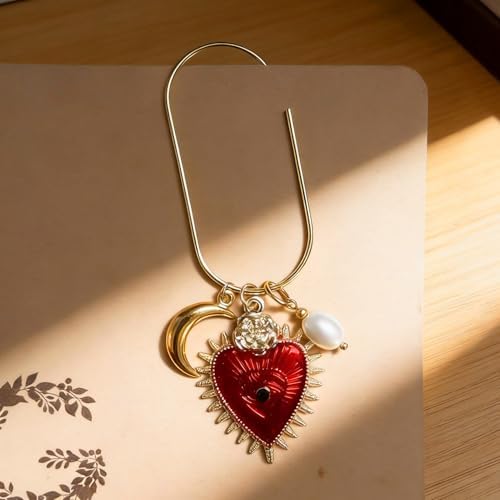 Planner Paper Clip Bookmark – Cute Decorative Paperclip with Charm, Journal and Bookmark Clip for Planners, Notebooks, Books, and Reading Accessories