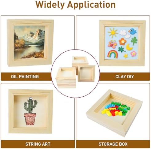 10 Pack 4 x 4 Inch Unfinished Wood Canvas,Wooden Canvas Panels