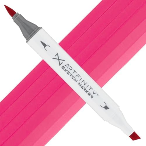 Artfinity Sketch Markers - Scarlet Lake RV3-6, Vibrant, Professional, Dye-Based Alcohol Markers for Artists, Drawing, Travel, & More