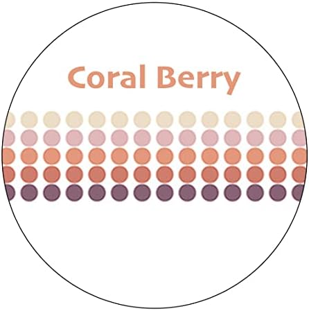 YUBBAEX Morandi 5/16" Dot Washi Tape Round Stickers 1250 Dots Stickers for Bullet Journal Planner Scrapbooking 2 3/8" x 10‘ (Coral Berry)