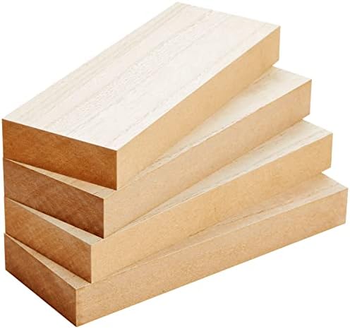 Bright Creations Unfinished MDF Blocks - Wood Pieces for Crafts, Smooth Surface for Painting & Staining - Wooden Blocks for Crafts & Wood Plaques - Pack of 4, 3 x 8 x 1 in