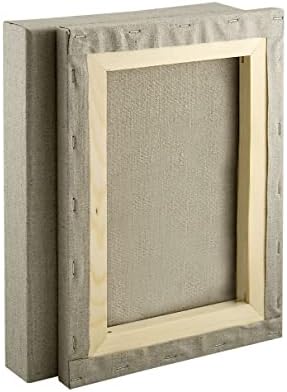 Jerry's Artarama Senso Clear Primed Linen Stretched Canvas 3/4", 6 Pack 24x36 in - Durable Canvas for Painting with Medium Tooth Linen Weave Surface, Ideal for Oil, Acrylic and Alkyd Colors