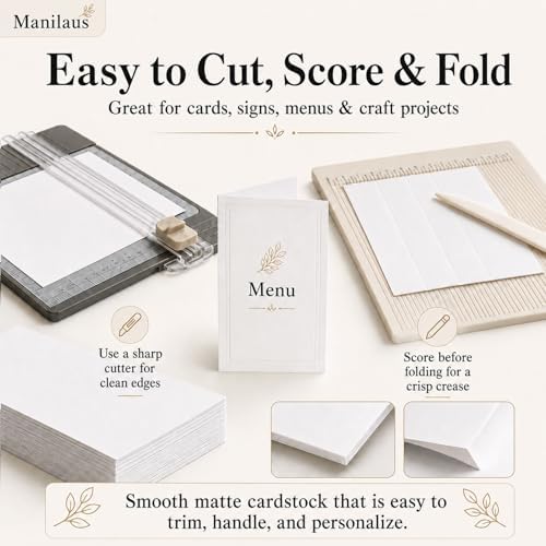 White Cardstock 8.5 x 11, Heavy 80 lb Card Stock Paper, 30 Sheets.