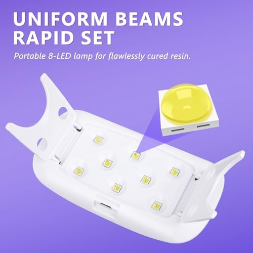 KISREL UV Resin Light, Plug-in Non-Rechargeable, 8 LED Beads Curing Lamp