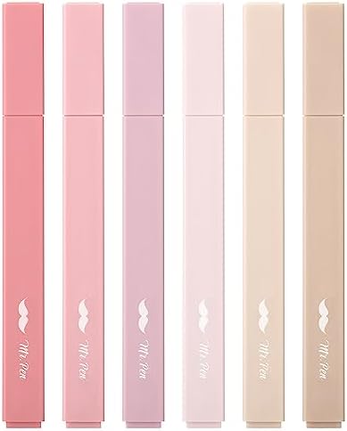 Mr. Pen- Aesthetic Highlighters No Bleed, 6 Pack, Assorted Colors