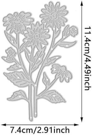 Scrapbooking Die-Cuts, Layer Frame Net Set Metal Cutting Dies for Card Making, Paper Craft Template, Background Embossing Stencils, DIY Album Décor (Flower Bouquet-11.4x8cm)