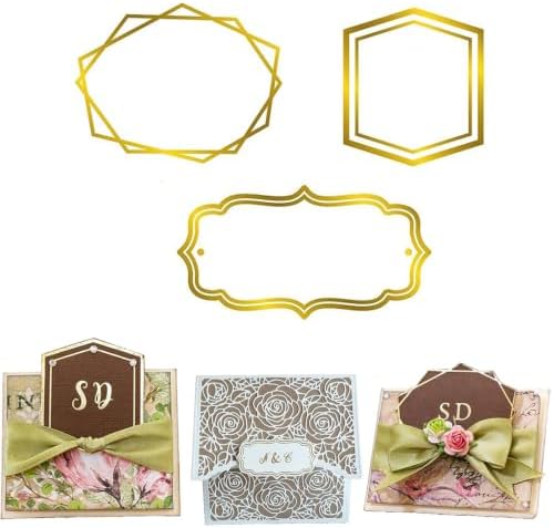 BAOFALI 3PCS Hot Foil Plate,Circle &Polygon Metal Foil Plate Dies for Card Making Paper Crafts Embossing Scrapbooking Arts Crafts Scrapbooking Supplies