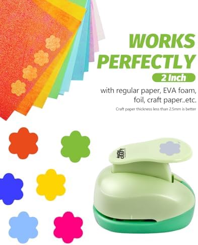 UCEC 2 inch Paper Punch Flower Hole Punch Flower Punches for Paper Crafts