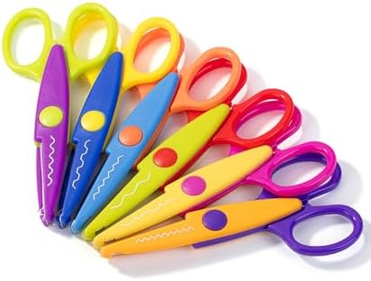 Mr. Pen- Craft Scissors Decorative Edge, 6 Pack, Retro Colors | Zig Zag Scissors for Crafting, Scrapbooking, Fancy, Pattern, Design